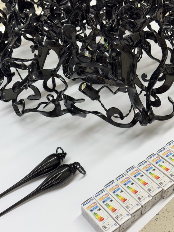 Image 1 of POTENZA DEL FIORE : FPP60BL Ø60cm, ALTO 30cm, 12xG9, NERO