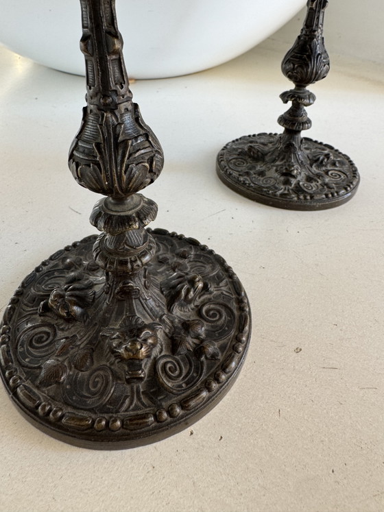 Image 1 of Coupes sur pied en bronze style Renaissance