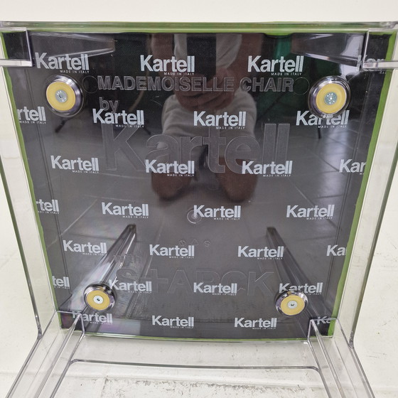 Image 1 of Kartell 'Mademoiselle' Stuhl in Damastgrün von Philippe Starck Italien, 2000er Jahre