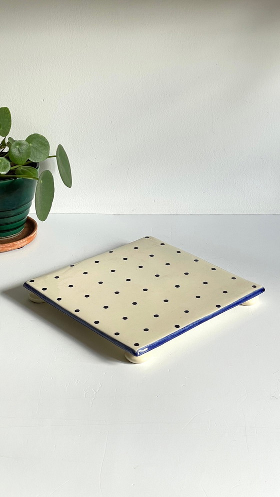 Image 1 of Sottobicchiere in ceramica con puntini St Clément VINTAGE