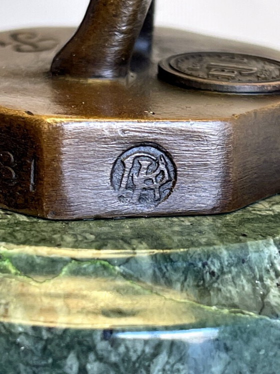 Image 1 of Art Deco sculptuur gesigneerd Preifs – Brons BJB – danseres – 32 cm