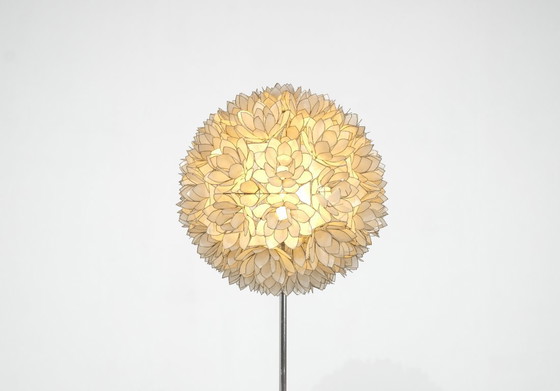 Image 1 of Lámpara de pie de nácar de Rausch, Alemania, década de 1960.