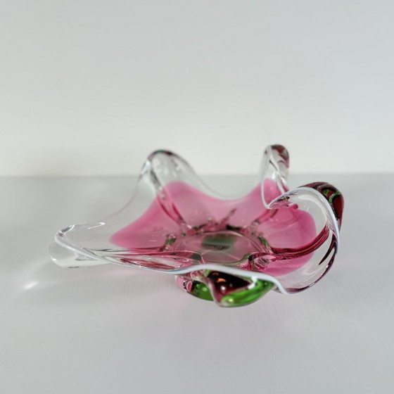 Image 1 of Bohemian glass curved bowl, Josef Hospodka