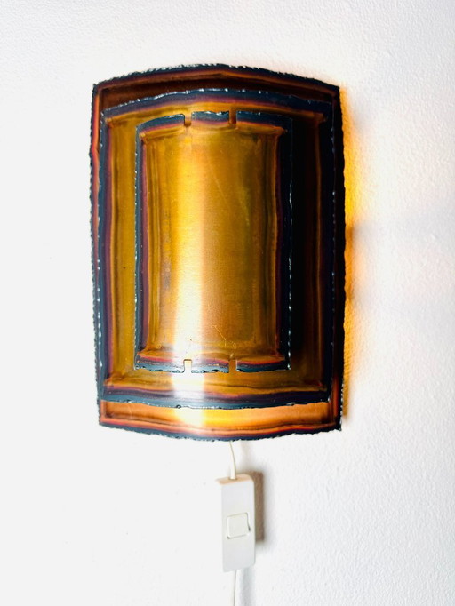 Lampade da parete brutaliste a strati di Svend Aage Holm-Sørensen per Holm-Sørensen & Co, Danimarca, anni '60