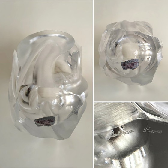 Image 1 of Vintage Lalique Ingrid kristallen vaas - Groot Frans kristallen glazen kunstwerk als pronkstuk