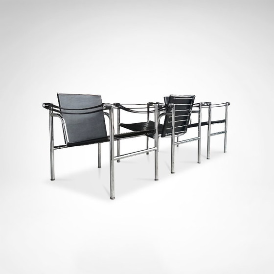 Image 1 of Poltrona vintage LC1 di Le Corbusier et al per Cassina, set di 3 pezzi