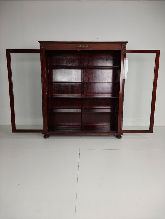 Image 1 of 20e-eeuwse Mahonie Boekenkast / Vitrinekast – 