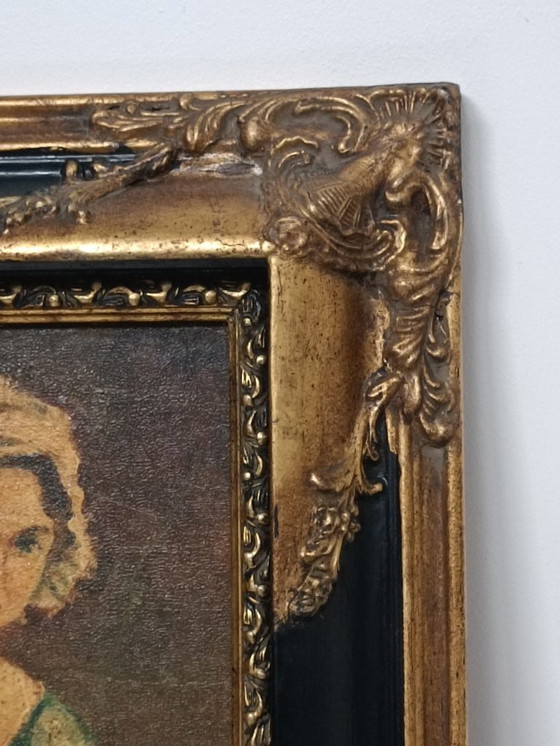 Image 1 of Olio su tela, Michel Capron, Giovane donna con ciotola, circa 1950