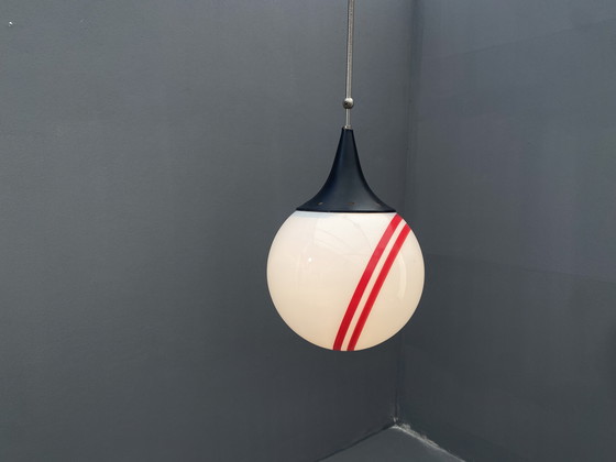 Image 1 of Hanging Pendant Lamp with Round Glass Shade