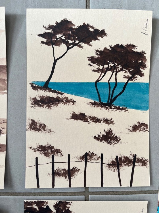 Image 1 of Conjunto de 7 bocetos, 21x15cm