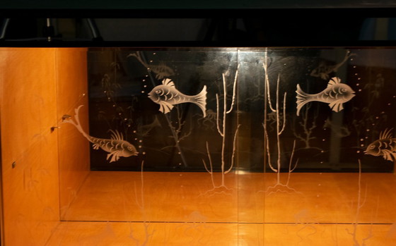 Image 1 of Osvaldo Borsani Mid-Century Modern Italian Walnut and Maple Sideboard, 1950s