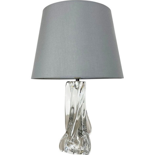 Vintage "Lucid" table lamp in crystal glass for Sevres, France 1960s