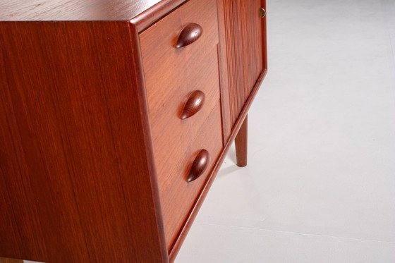 Image 1 of Danish Teak Sideboard with Tambour Door – Mid Century Modern, 1960s