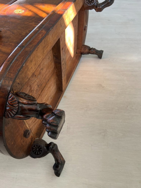 Image 1 of Cassettone - Noce - Comò con specchiera