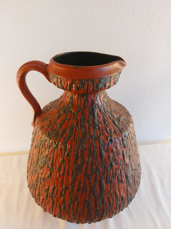Image 1 of Ceramano "Rubin" 246 Hans Welling, pietra lavica grassa, Mid Century, vaso da pavimento XXL, rarità