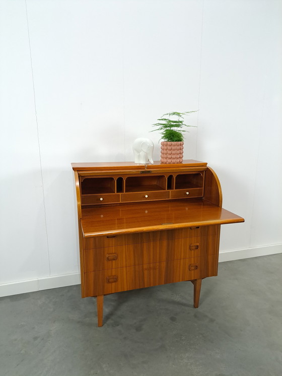 Image 1 of Bureau secret suédois avec tiroirs, bureau scandinave