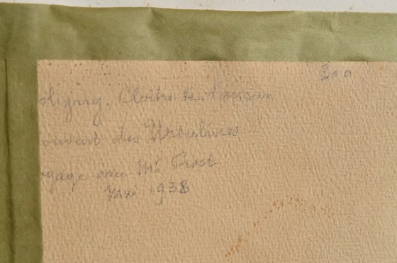 Emile Goussery (Francés) "El Claustro - Convento de las Ursulinas" Acuarela Firmada y Fechada 1938 (photo 10 of 12)