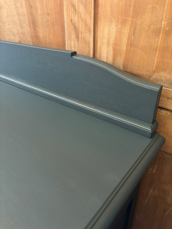 Antique Brocante Sideboard, Wood, Blue (photo 10 of 11)