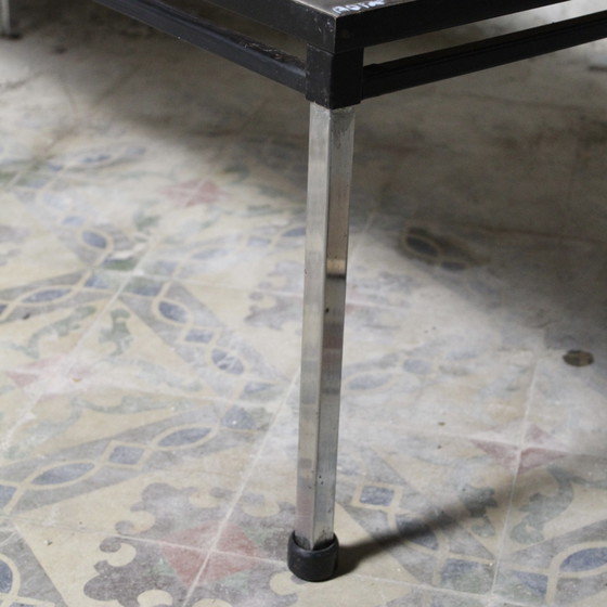 Table basse originale Adri Belarti – Table en carrelage vintage années 60/70 – Tables basses, Aluminium (photo 7 of 11)
