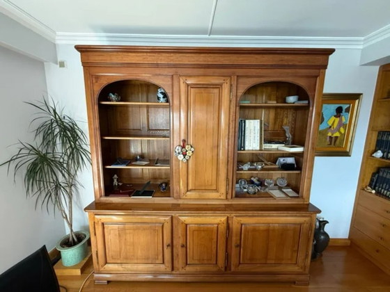 Image 1 of Bibliothèque/vitrine en bois massif – Collection « Orangerie » Roche Bobois