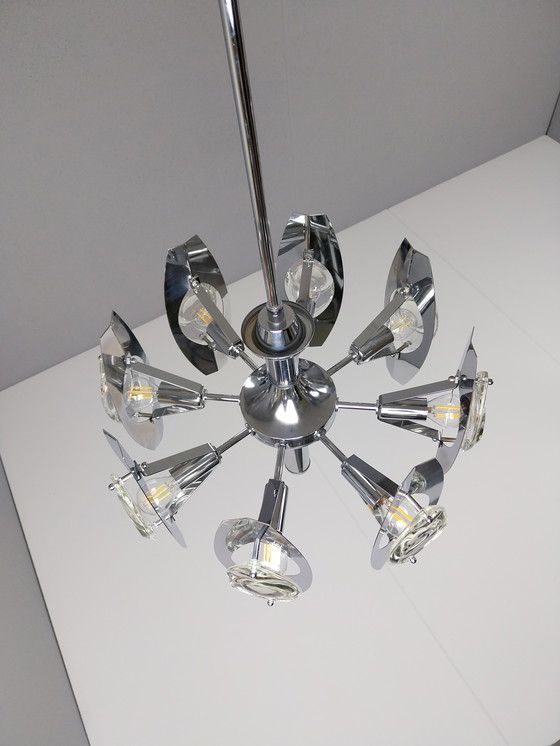 Image 1 of Vintage Italiaanse Kroonluchter van Oscar Torlasco voor Stilkronen, Jaren 60
