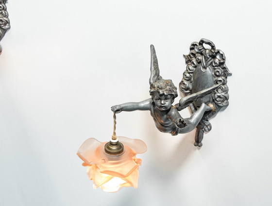 Image 1 of Paar Wandlampen Frankrijk