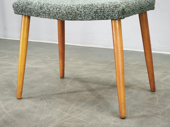 Danish Mid-Century Modern Beech and Upholstered Stool, 1960s – Wood (photo 9 of 10)