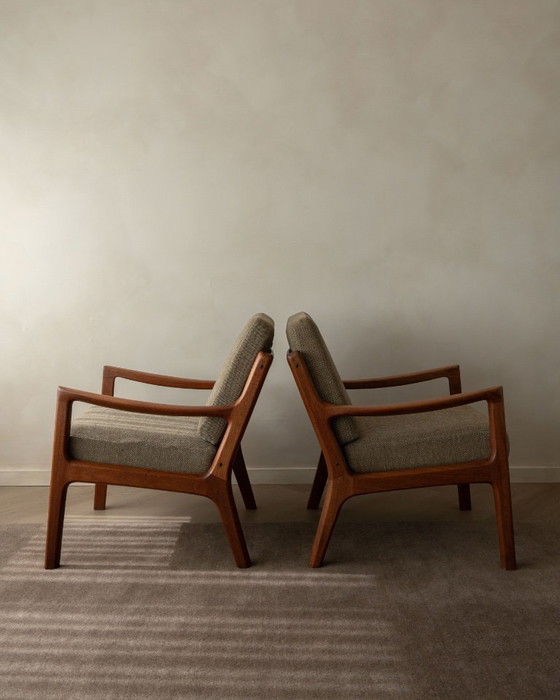Image 1 of Vintage Senator Armchairs by Ole Wanscher for Cado Set of 2 | Danish Teak Lounge Chairs | Scandinavian Modern | 1960s
