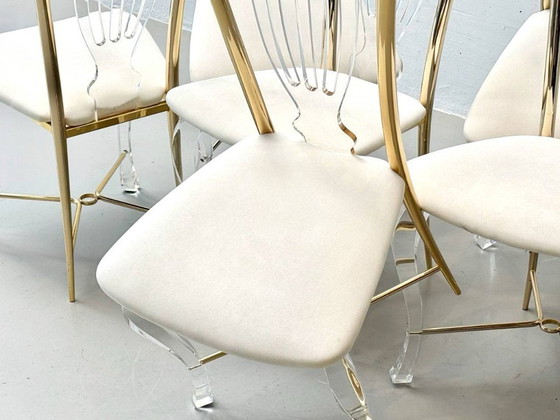 Image 1 of Rare ensemble: table by FABIANART and 6 chairs by Vereinigte Werkstätten, 1980s