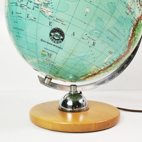Vintage JRO "München" Globe, Mid-Century Modern, 1960s, JRO Globus München, Table lamps, Wood, Metal (photo 13 of 13)