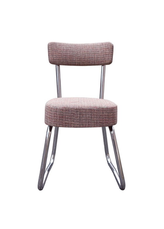Image 1 of 4 sedie Roneo Pullman, Bauhaus 1950, tappezzate