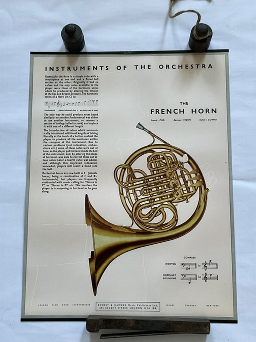 Manifesto d'epoca di Boosey &amp; Hawkes - Il corno francese