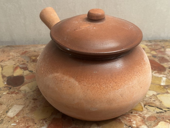 Image 1 of Poêlon vintage en terre cuite 