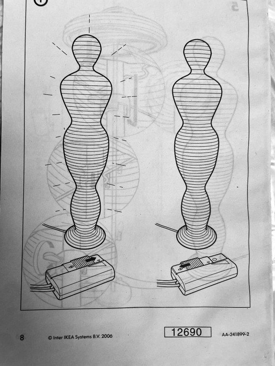 IKEA TORIM Stehleuchten (männlich & weiblich) – Anna Efverlund – 2006 – New Old Stock – Metal, Paper (photo 8 of 8)