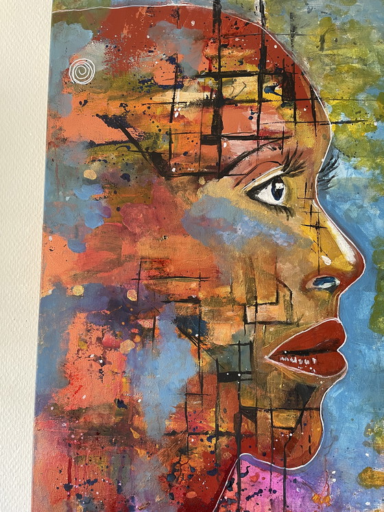 Image 1 of Abstract portrait 60 by 80 cm