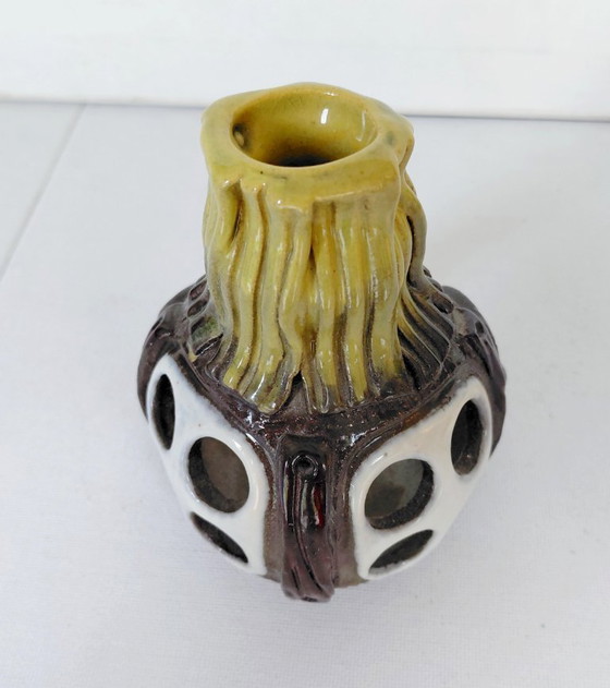 Vintage Brutalist Ceramic Mood Light, 1970s Studio – Brutalist Keramik, Candle holders (photo 9 of 11)