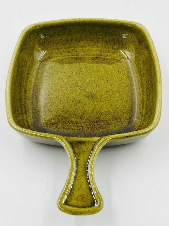 Image 1 of Piatto decorativo con manici in gres Hälsingborg Bengt Johansson anni '70
