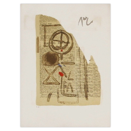 Bram Van Velde Lithographie Signée MP 127 Bis Carnet De Bayonne 1974 – lithos zeefdrukken, Paper (photo 2 of 5)