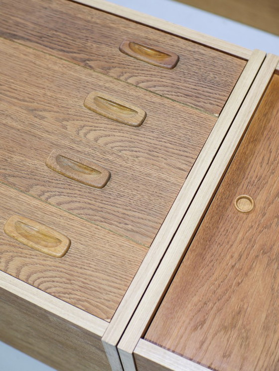 Image 1 of Preben Sørensen wall system oak bookcase Danish