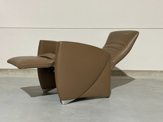 Jori Vinci Adjustable recliner chair - as good as new, Leather, Metal, Brown, Modern (photo 4 of 11)