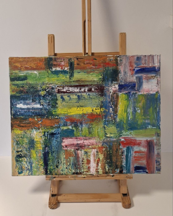 Dipinto a olio multidirezionale 'Capannone Illuminato' (2018) – Storme Kathleen (40x50 cm) (photo 3 of 13)