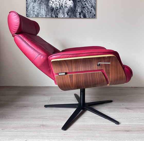 Musterring MR276 Design Sessel, Leder, Holz, Braun, Modern (Foto 4 von 12)