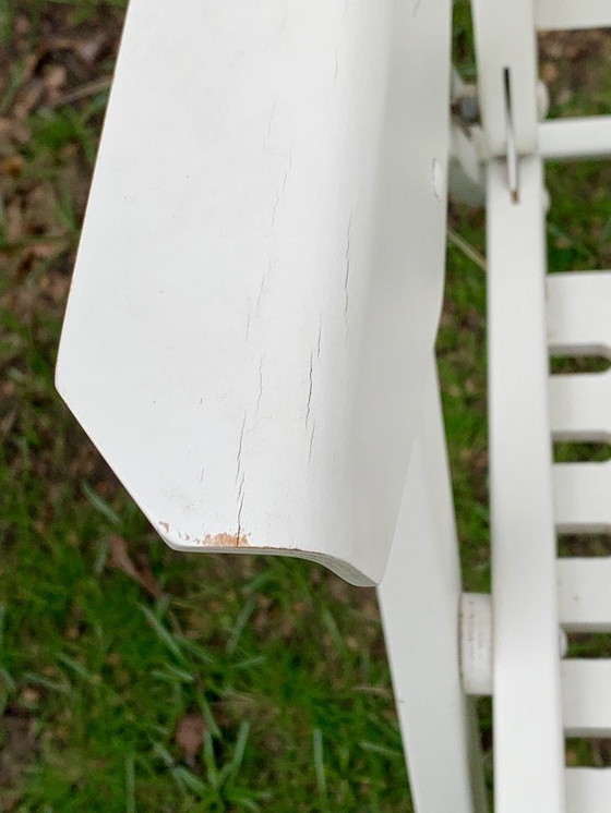 Image 1 of 2 sedie pieghevoli Rex bianche, modello Lounge, Nico Kralj, 1952