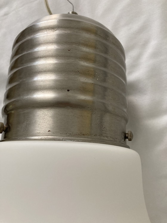 Image 1 of Giant opal glass pendant light by Agemob International, vintage 80s