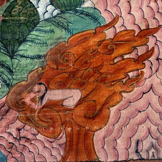 Buddhistisches Mandala Thangka Nepal Los 339 – Gemälde & Zeichnungen, Textile (photo 6 of 10)