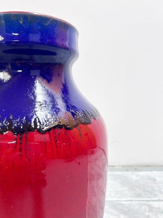 Image 1 of XXL Vase Ü Keramik – red & blue – 127 cm