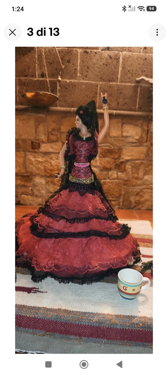 Grande poupée de 48 cm, danseuse de flamenco espagnole vintage Marin Chiclana – Objets déco, Plastic (photo 10 of 13)