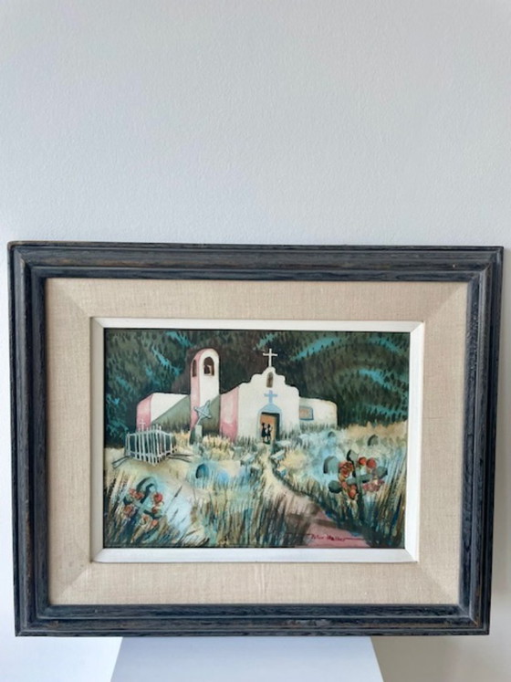 Image 1 of Peter Walker - Watercolor "San Francisco Mission"