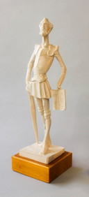 Sculptures of Don Quixote and Sancho Panza. Don Quixote and Sancho Panza. Pair of marble dust sculptures. New collector's items.