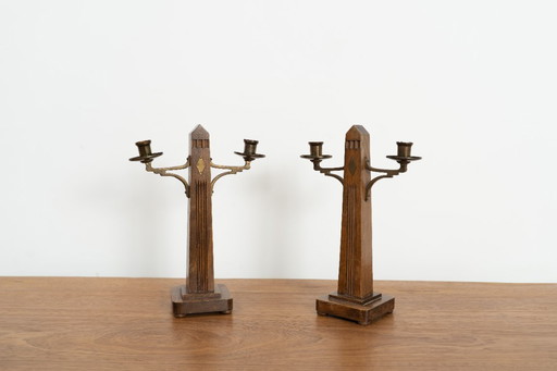 Candelabras by Gustav Serrurier-bovy